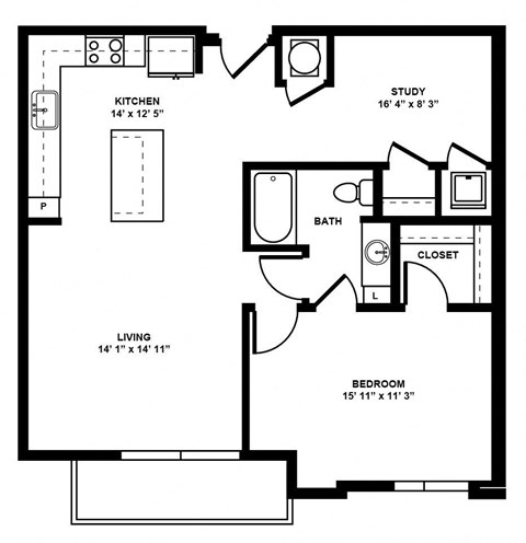 A1O_1 BD 1 Bath_920sqft